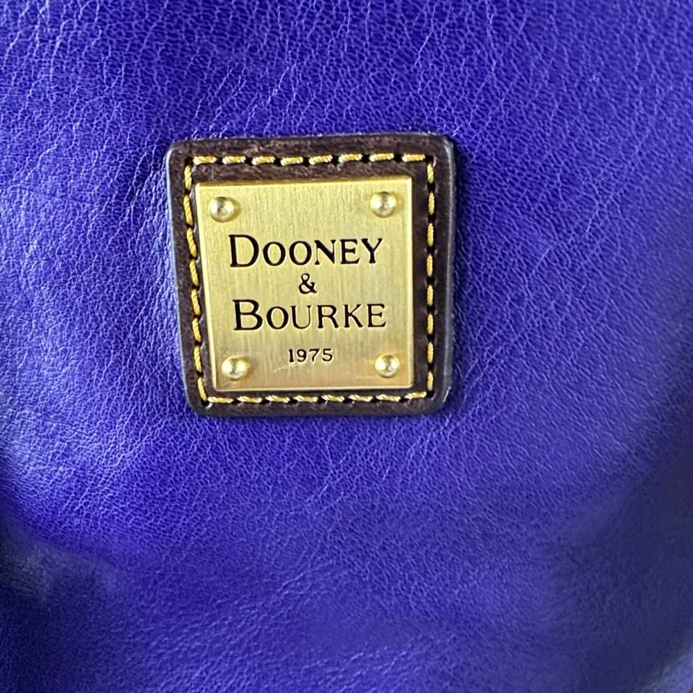 Dooney & Bourke Stanwich Satchel Purple Toledo Leather. RARE. - Picture 2 of 16